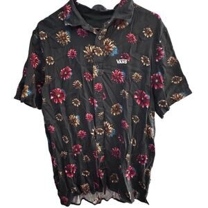 Vans Men’s Button Up Floral Top, Medium